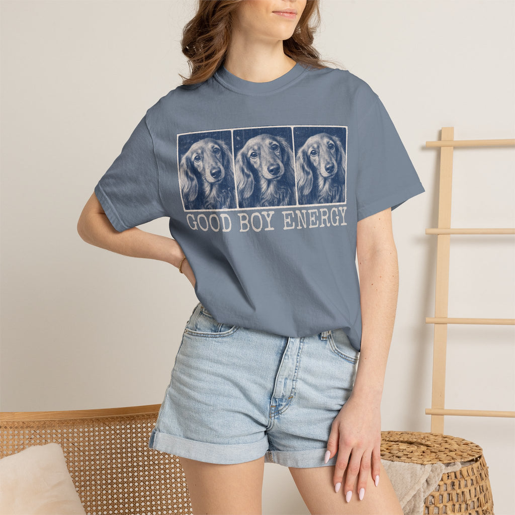 Good Boy Energy Tee — Personalized Dog Lover T-Shirt