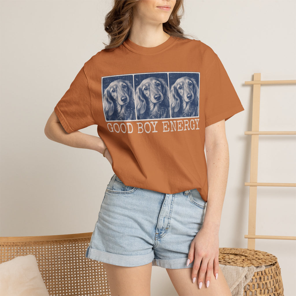 Good Boy Energy Tee — Personalized Dog Lover T-Shirt