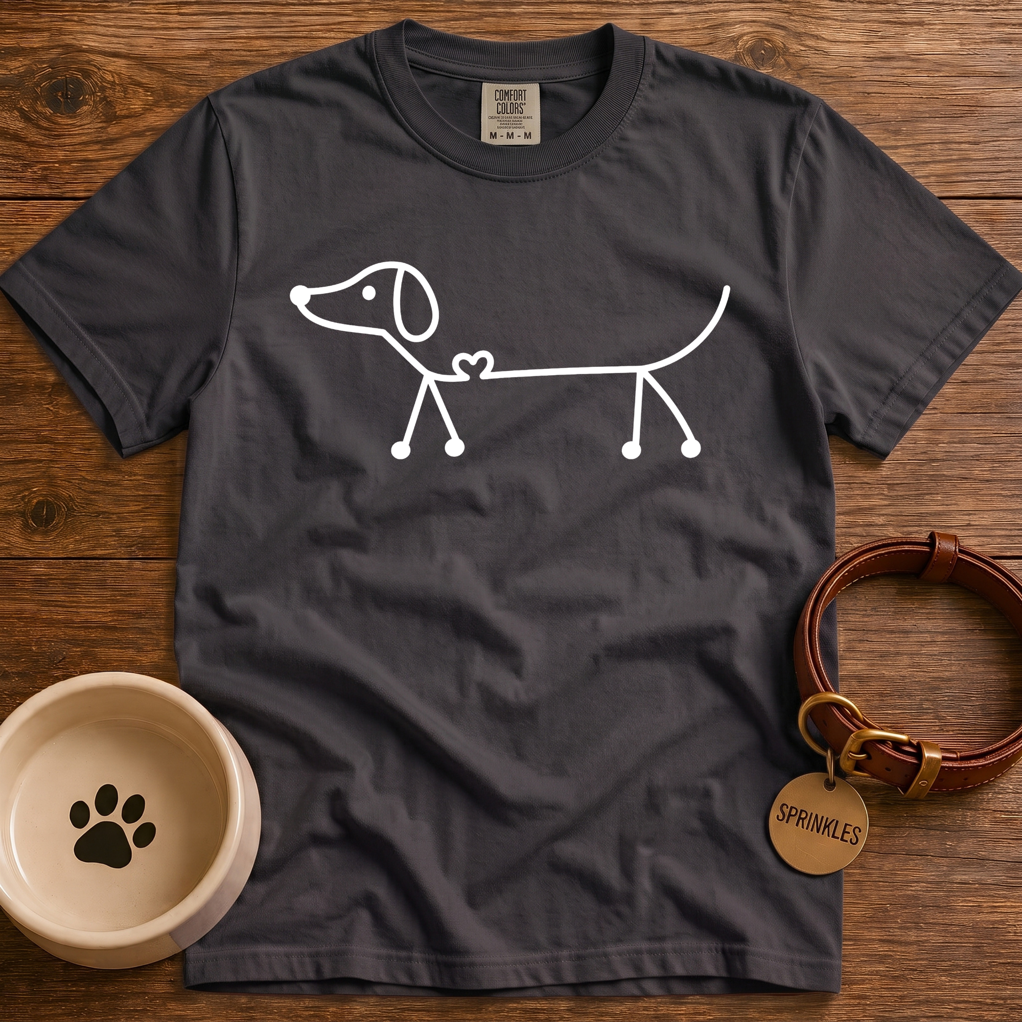 Stick Figure Dachshund T-Shirt