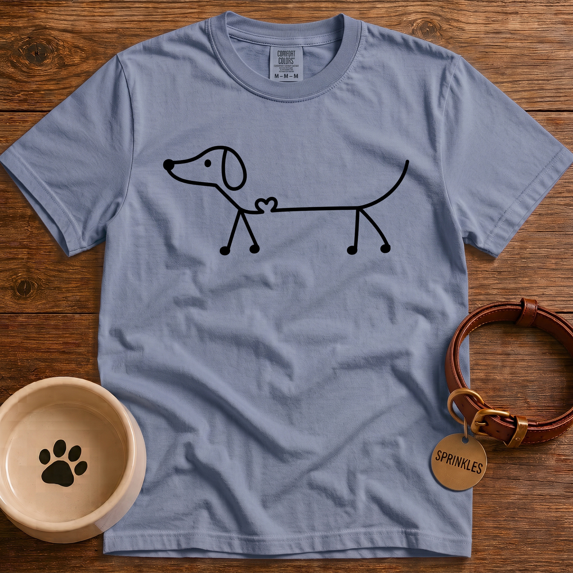 Stick Figure Dachshund T-Shirt