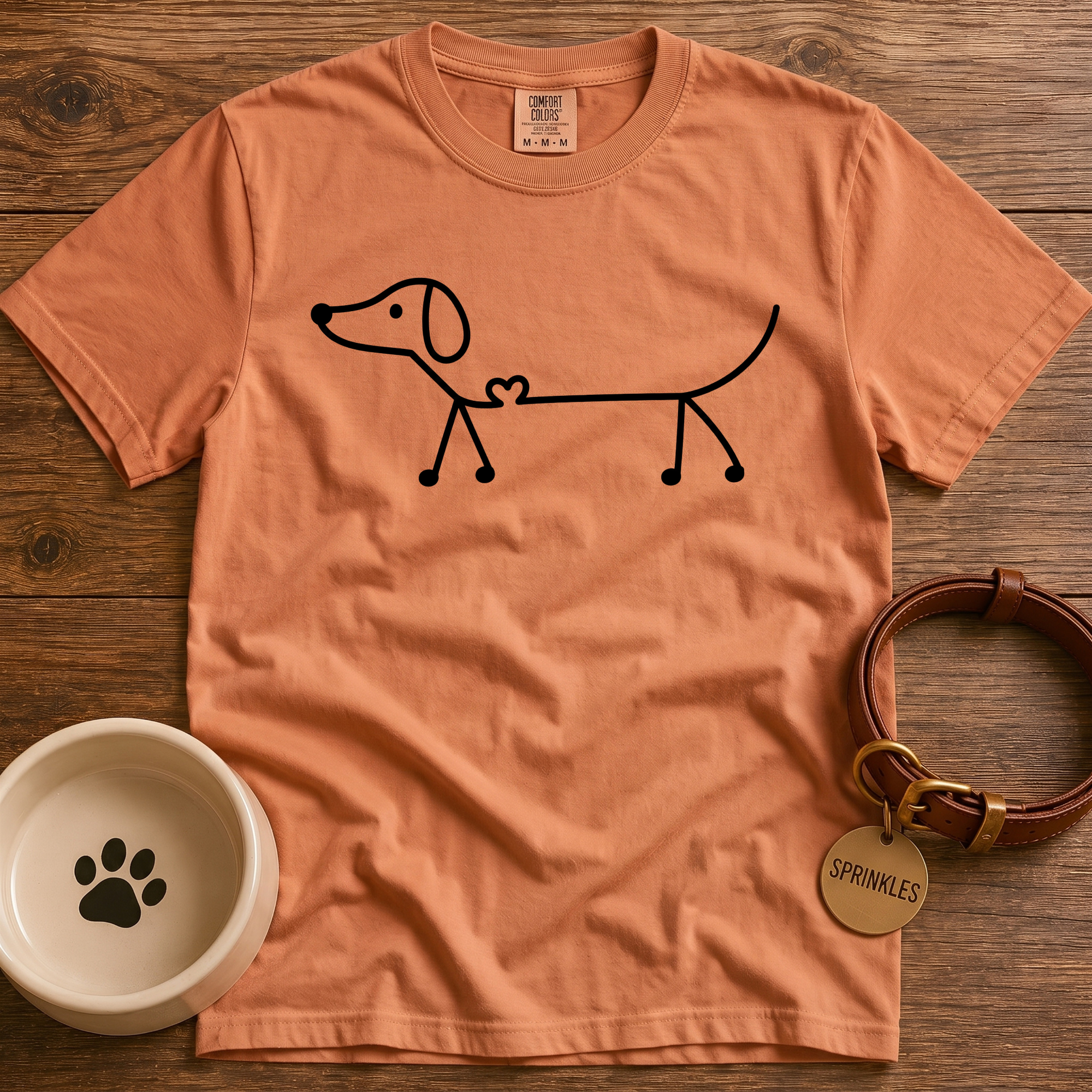 Stick Figure Dachshund T-Shirt