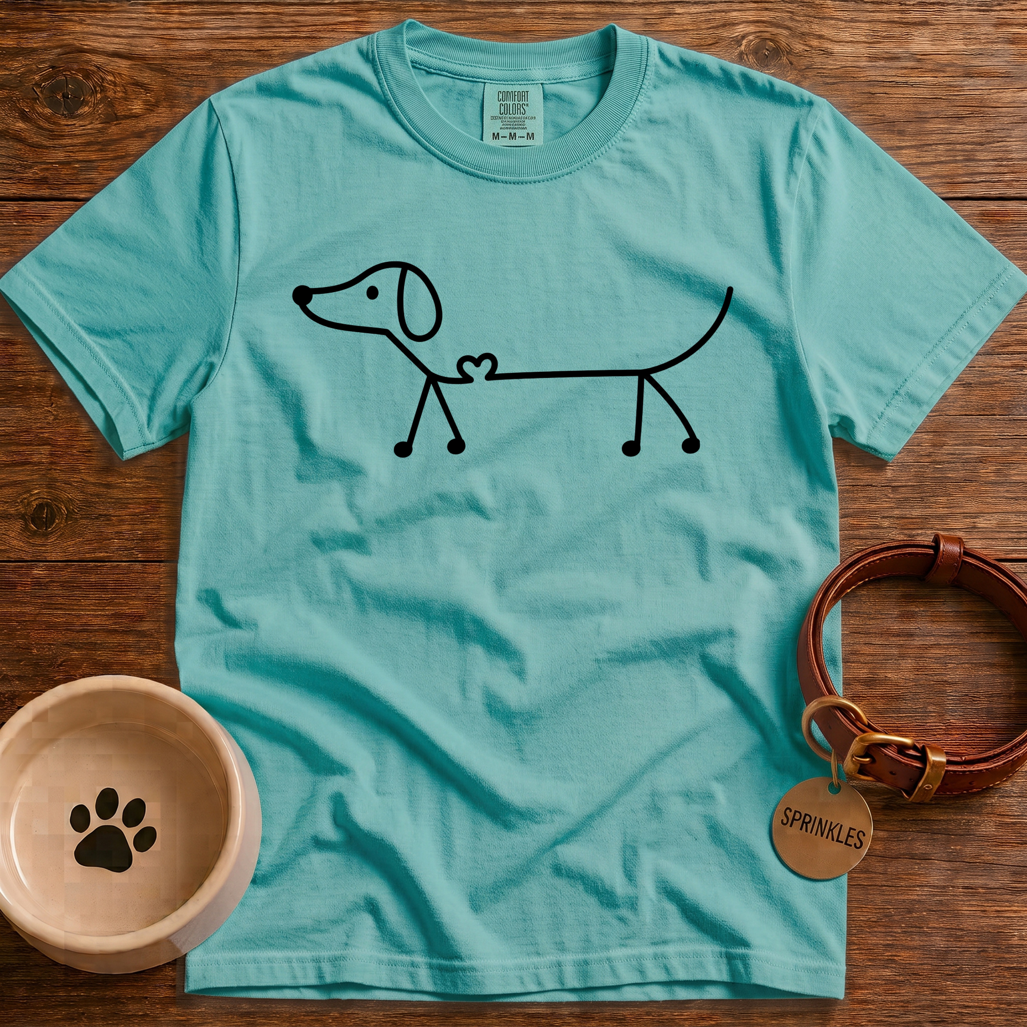 Stick Figure Dachshund T-Shirt