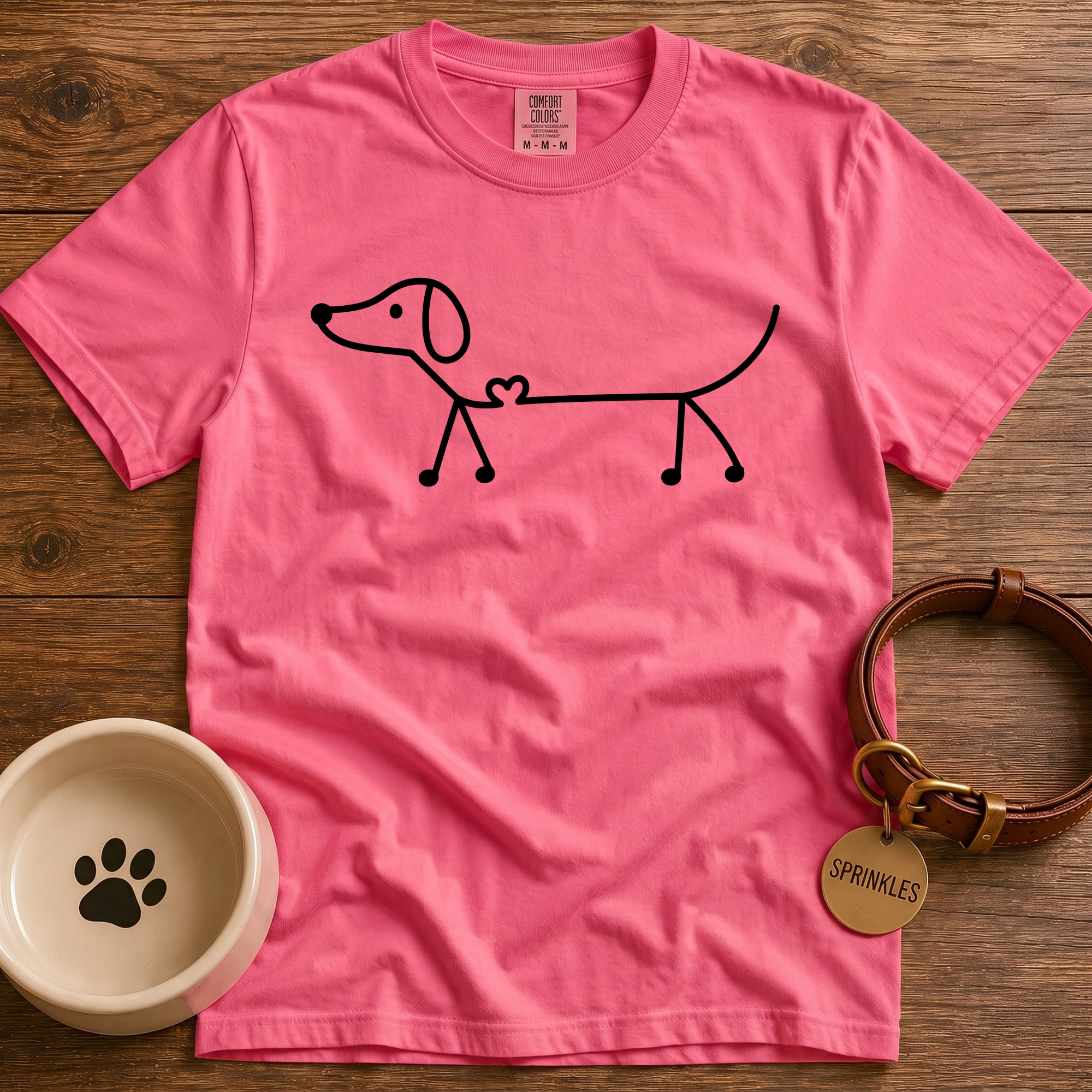 Stick Figure Dachshund T-Shirt