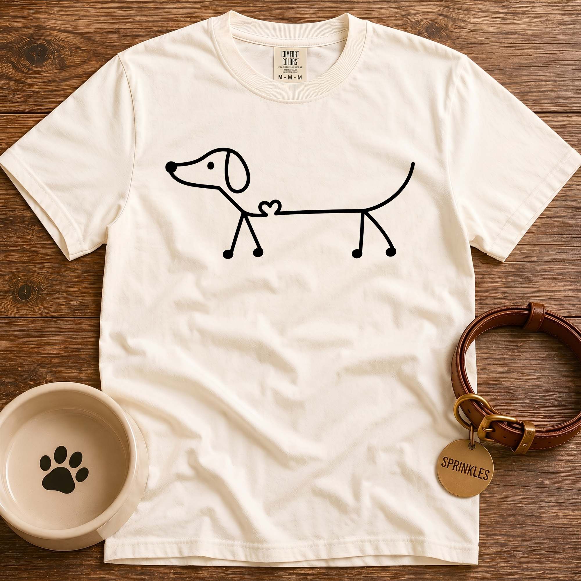 Stick Figure Dachshund T-Shirt