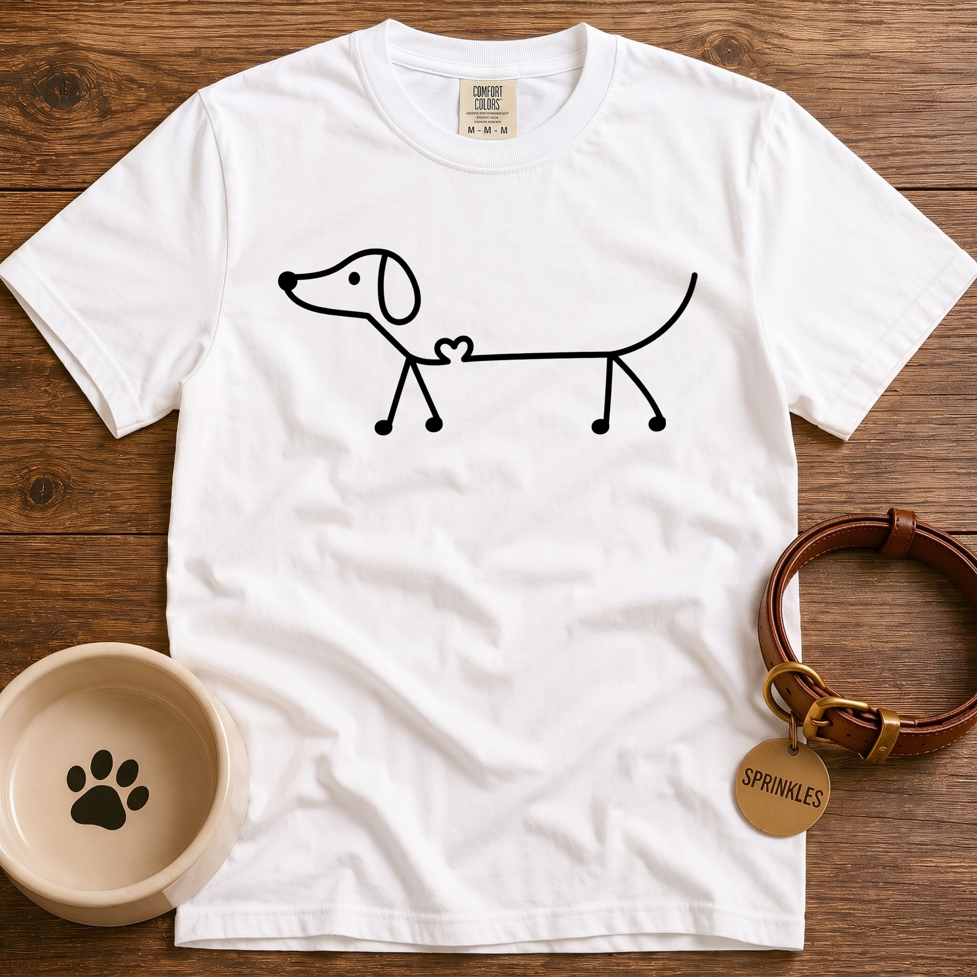 Stick Figure Dachshund T-Shirt